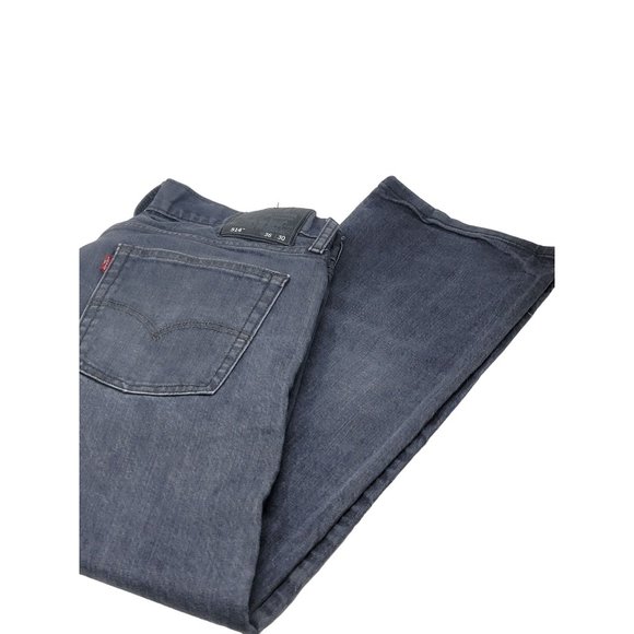 Levi's 514 Gray Denim Jeans Straight Leg Size 36X30 - Picture 1 of 8